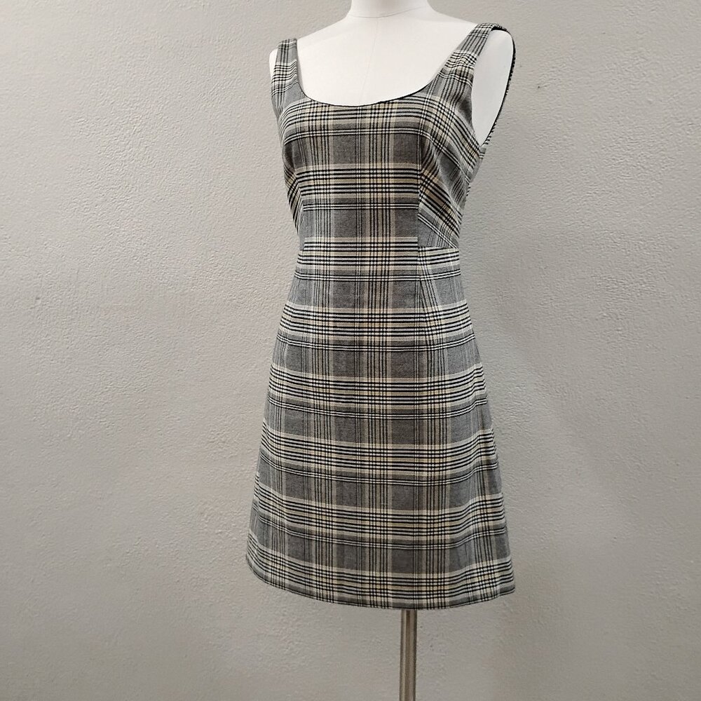 BANANA REPUBLIC-S- PLAID DRESS - SHORT DRESS